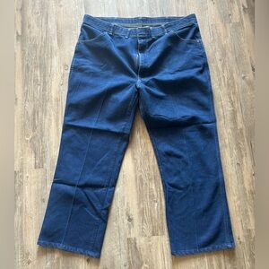 Mens Wrangler - Deep Blue Relaxed Jeans